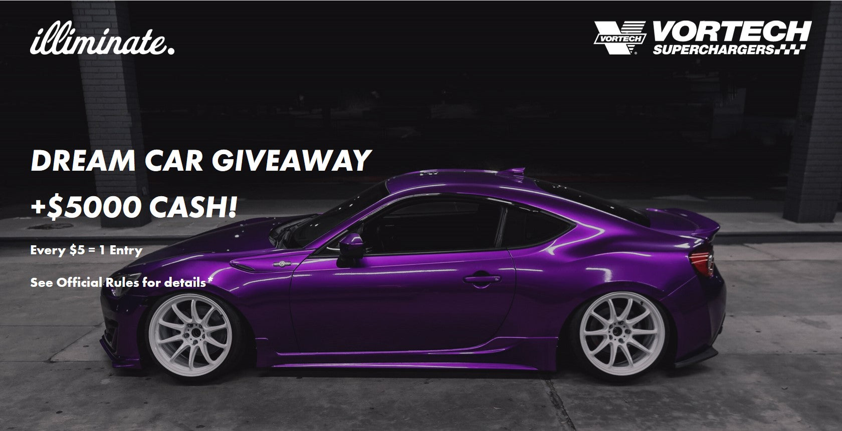 Your Chance To Win A Vortech Supercharged Subaru BRZ Thanks to ILLIMINATE Clothing...