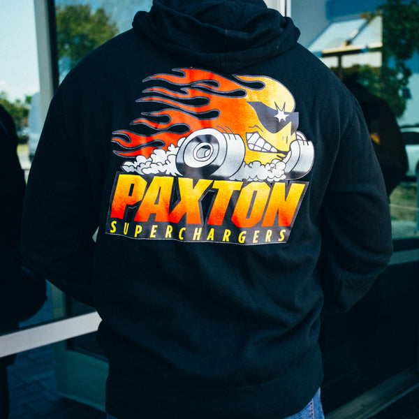 Paxton Superchargers Flame Head Dude Zip-Up Hooded Sweatshirt...